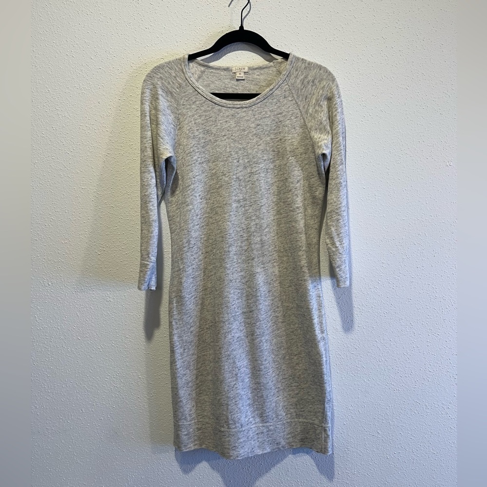 J.Crew Gray Long Sleeve Sweater Dress